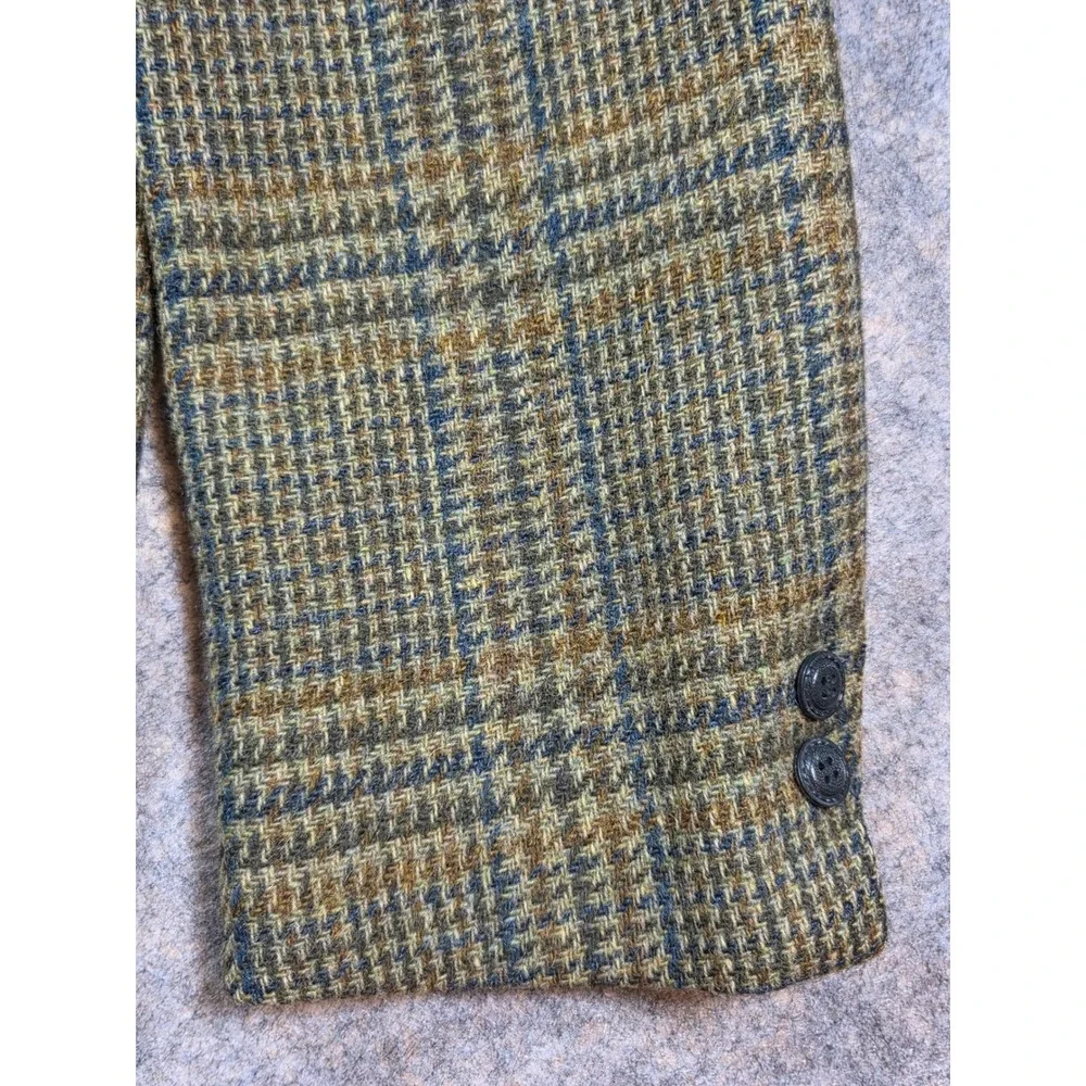 Glenkirk B&B Lorrys Vintage Wool Plaid Blazer Green Brown Tweed Sport Coat 44 S